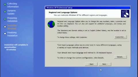 Windows XP Setup Instructions