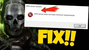 How To Fix Warzone 2.0 Gpu Driver Version Error | COD Warzone 2 Graphic Card Driver Error Fix