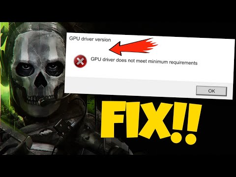 How To Fix Warzone 2.0 Gpu Driver Version Error | COD Warzone 2 Graphic Card Driver Error Fix