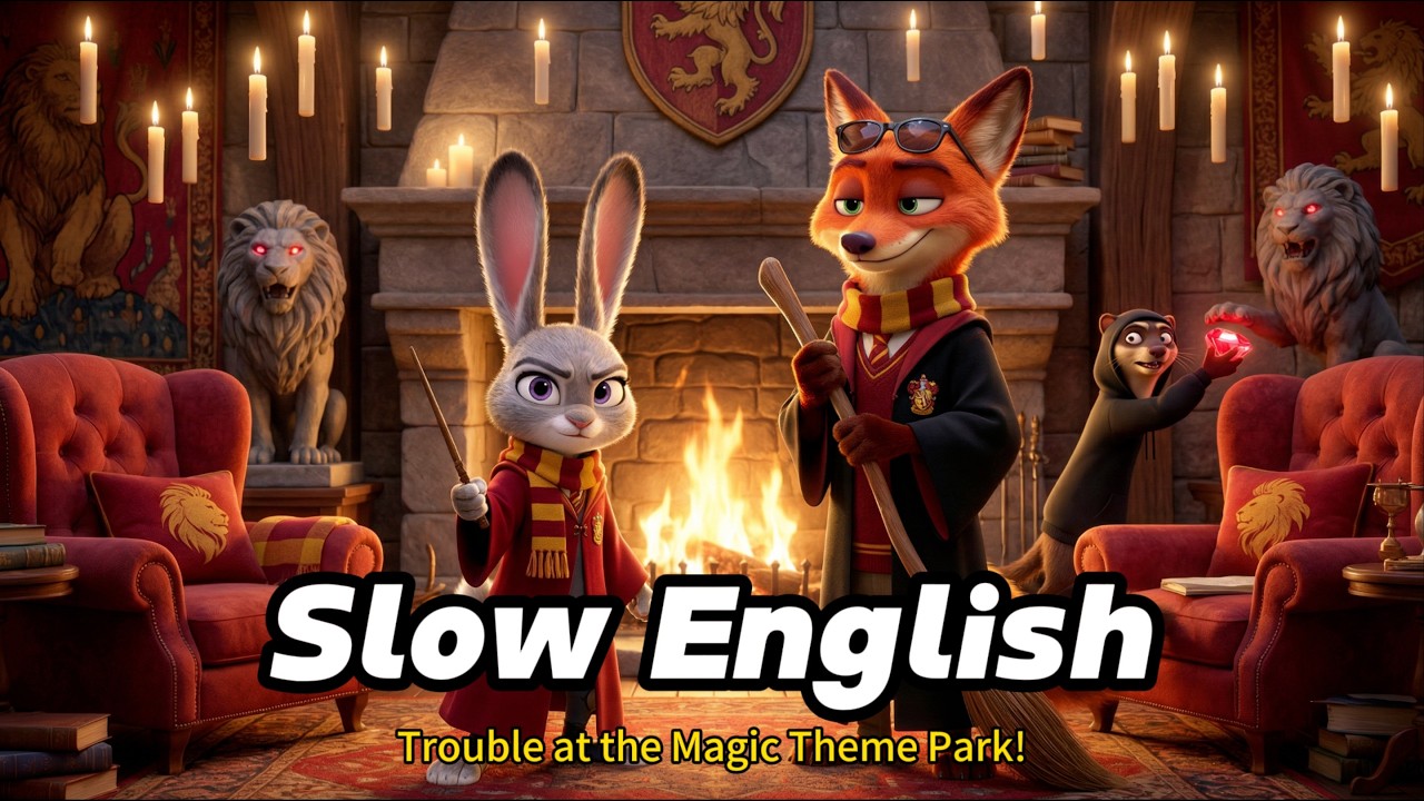 Trouble at the Magic Theme Park! 🏰 | Easy English Listening Practice (A2 Level)