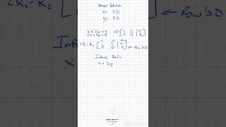 Linear Algebra Infinite &amp; No Sol Augmented Matrix  #shortvideo #shorts #short #easy #shortsvideo