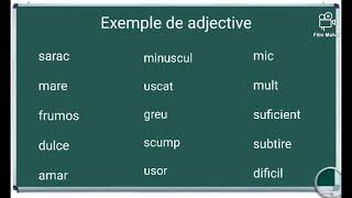 Exemple De Adjective Exercitii Propozitii Limba Romana Youtube