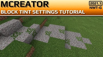 MCrator 2021.1: How to use block tint settings