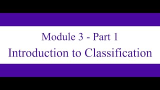 DSCI 622 Module 3 - Part 1: Introduction to Classification