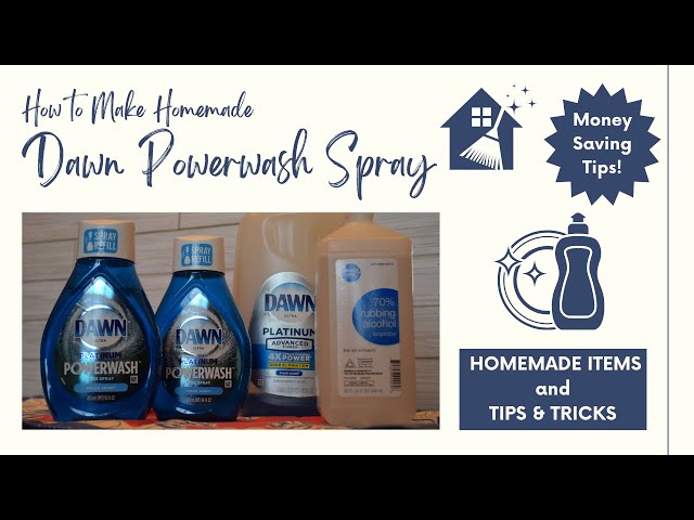 Money Saving Tips - DIY Dawn Powerwash Spray Refill  Money saving tips,  Window cleaner homemade, Homemade cleaning solutions