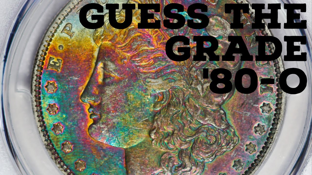 LEARN COIN GRADING: 1880-O Morgan Silver Dollar, Rainbow Toned PCGS