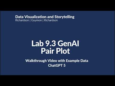 VIZ Lab 9.3 GenAI Video: Creating a Pair Plot