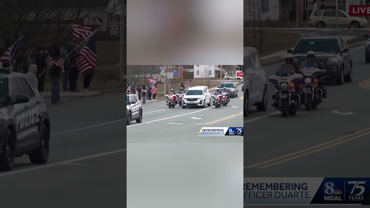 Funeral procession for Officer Andrew Duarte, York County, Feb. 28, 2025