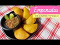 Empanadas colombianas de carne y pollo con harina pan receta fcil