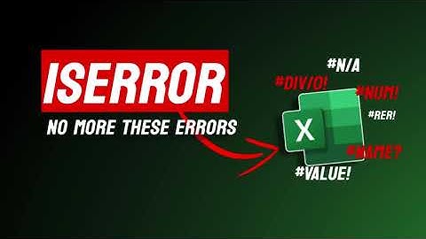 No More Ugly Error Messages! ISERROR Explained