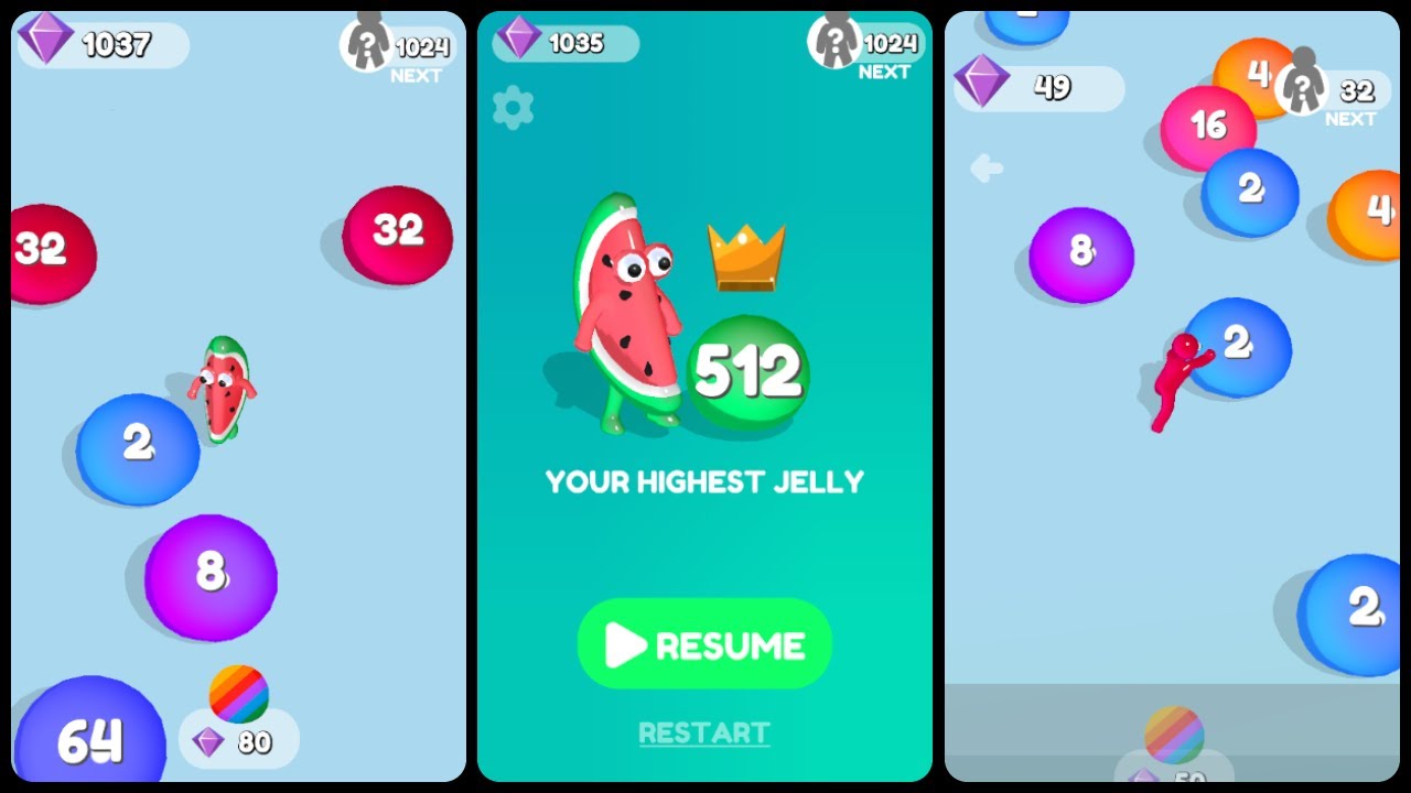Jelly Man 2048 Mobile Gameplay Android