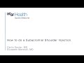 How to do a Subacromial Shoulder Injection Mp3 Song