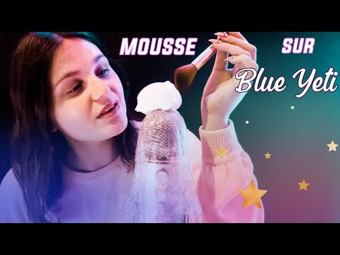 ASMR FRANÇAIS│MOUSSE sur mon BLUE YETI 🧼 (très crépitant)