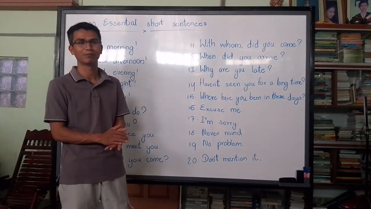 100 Essential English Short Sentences Part (1)