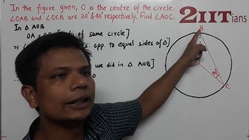 Circles Exercise 15.1 Q3b Class X ICSE given below, it is given that O is the centre of the circle