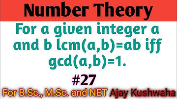 lcm and gcd theorem by @SummationGuru