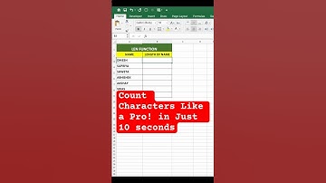 Excel Tips : Count characters in 10 seconds 🔥LEN function in Excel #excel #shorts