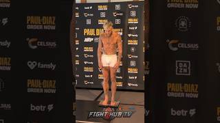 Did Jake make weight? Jake Paul steps on scales before official weigh in