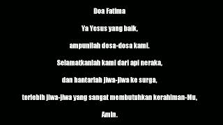 Doa Fatima Katolik(Song Version)