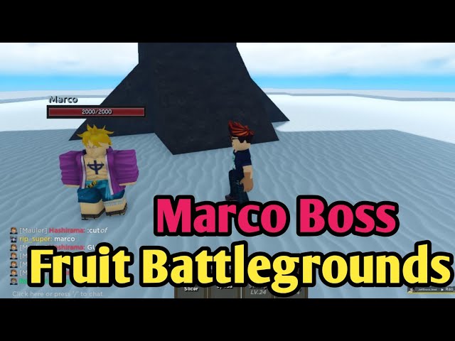 Update 2Fruit Battlegrounds/Soru Location+Requirements/Marco Boss 