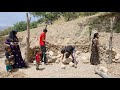 Building a house with stone and soil in Iranian nomads