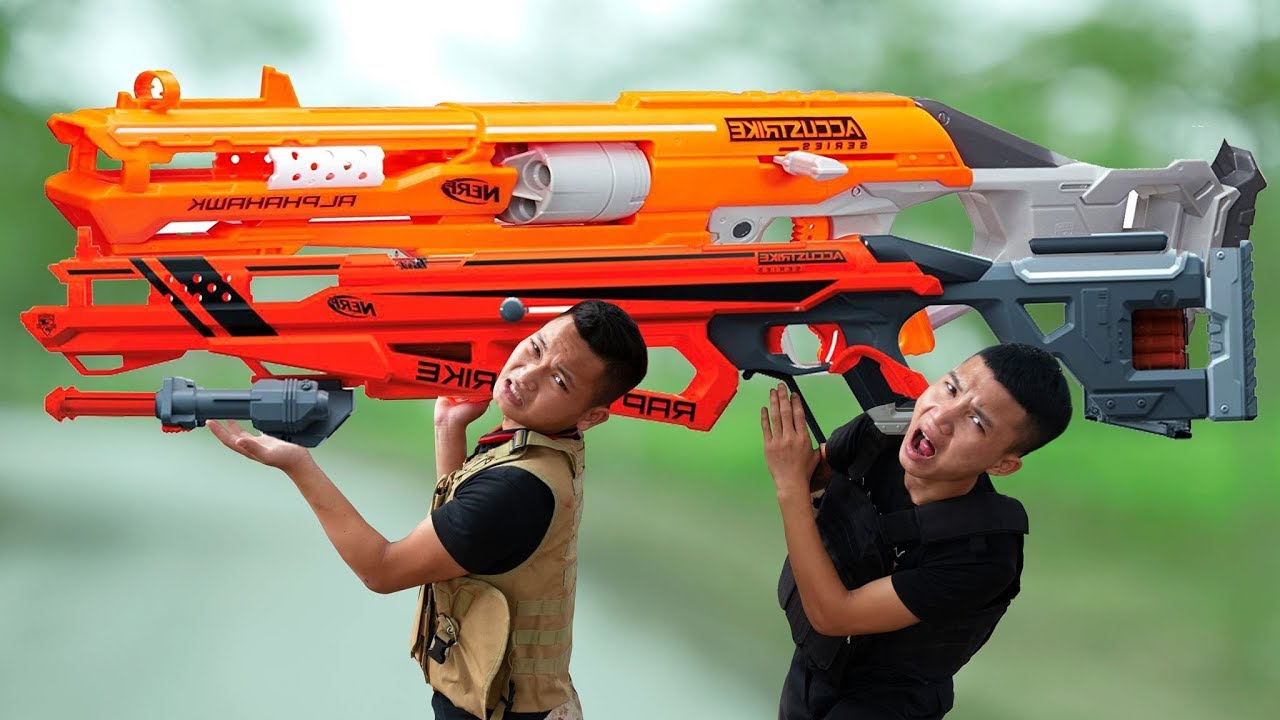 Nerf War Couple SWAT Nerf Guns Crazy Man Battle Funny Nerf Movie YouTube