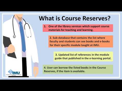 How to Find Course Reserves Collections