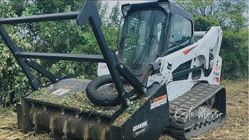Forestry Mulcher Clearing for a Fence Line - Timelapse