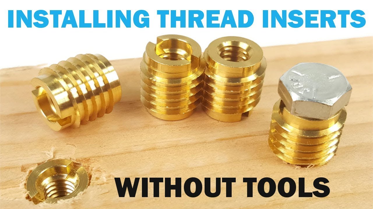 Installing Threaded Inserts in Wood Without Special Tools  Quick Tips