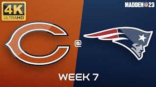 NFL Week 07 | Chicago Bears @ New England Patriots | Madden 23 · PS5 4K / UHD