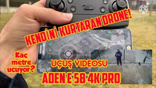 Uçuş Vi̇deosu Aden E 58 4K Pro Kendi̇ni̇ Kurtaran Drone Altyazili 