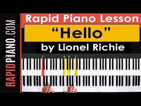 How To Play Hello By Lionel Richie On Piano - Piano Tutorial x Lesson -