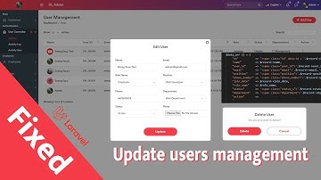 Fix Update Users Management  Laravel 10 | HR System