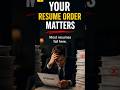 How to order work experience on a resume