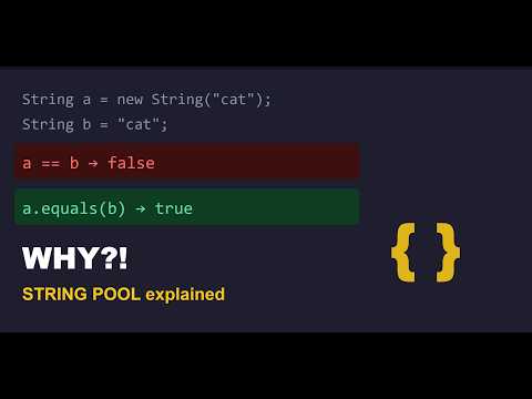 Java Strings Explained: String Pool, .equals() vs == (Common Interview Trap!)
