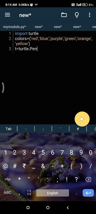 python code || import turtle 🐢 library|| code #python - YouTube