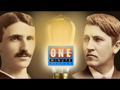 The Rift Between Tesla and Edison - AC vs. DC - One Minute History