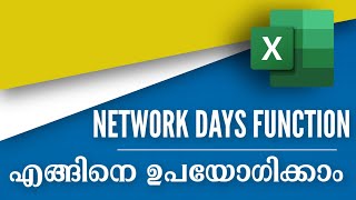 How to use Networkdays function in Excel | Excel Malayalam |