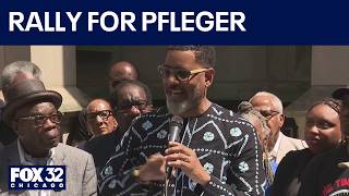 Supporters of Father Pfleger rally outside Chicago Archdiocese