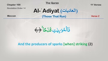 100 - Al-'Adiyat (Those That Run) -(سورة العاديات)
