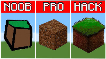 Minecraft Grass Block Pixel Art (NOOB vs PRO vs HACKER)