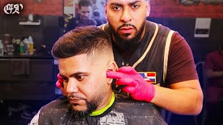Perfecting The High Skin Fade Haircut Tutorial💈🔥| 3 Guard System, Tomb45 ShaveGel @MOEFADETASTIC