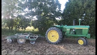 Disking with the John Deere 3020 and the John Deere AW disk