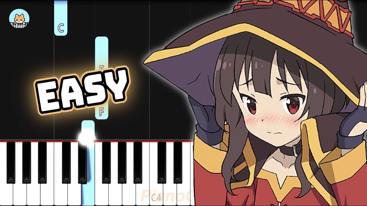 Konosuba ED - "Chiisana Boukensha" - EASY Piano Tutorial & Sheet Music ...