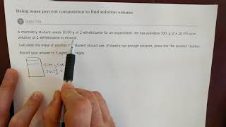 ALEKS Using Mass Percent Composition...