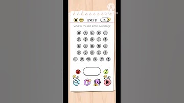 What is the last letter in spelling? Brain Test Level 21 | #shorts