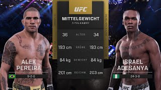 First EA Sports UFC 5 Fight - Pereira Vs Adesanya