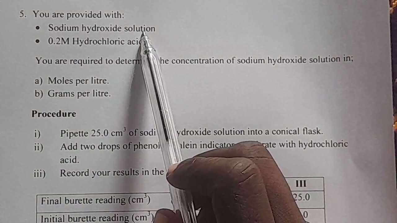 FORM 3: TOPIC 2: MOLE: LESSON 20 (Direct Titration) | ADEN CHEMISTRY