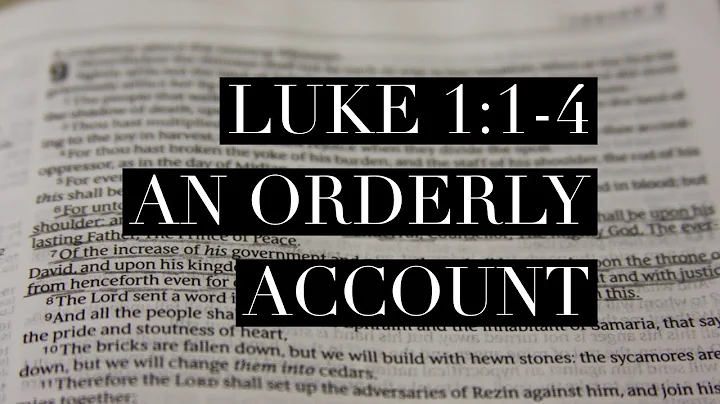 Luke 1:1-4, "An Orderly Account" Pastor Richard Ca...