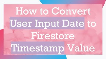 How to Convert User Input Date to Firestore Timestamp Value